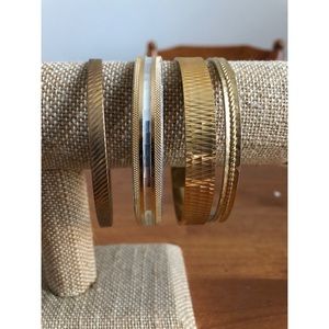 Vintage Gold Bangle Bracelet Set